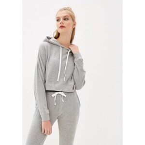 Kooples x Sport grey hoodie banded waist